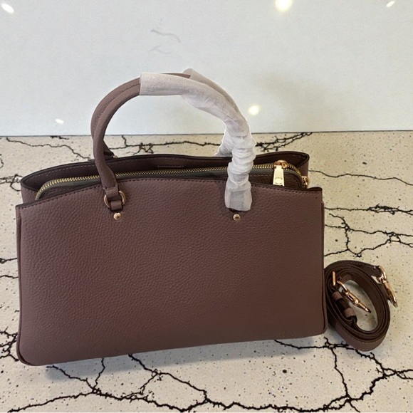 Coach Leather Satchel Handbag in Mauve Taupe - Picture 4 of 9